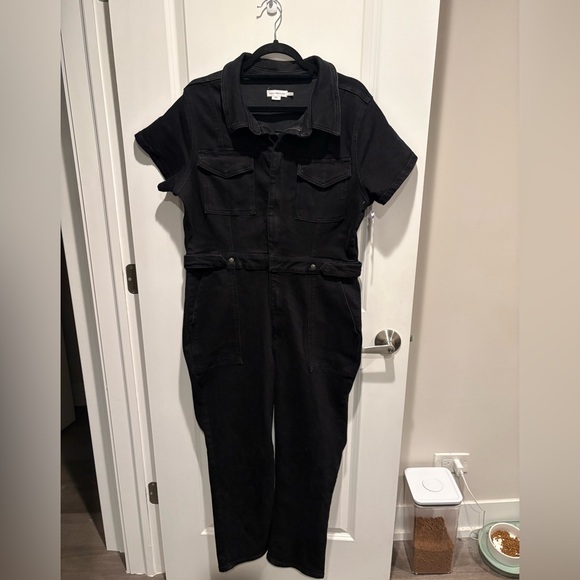 Good American Black Denim Jumpsuit - Picture 5 of 12